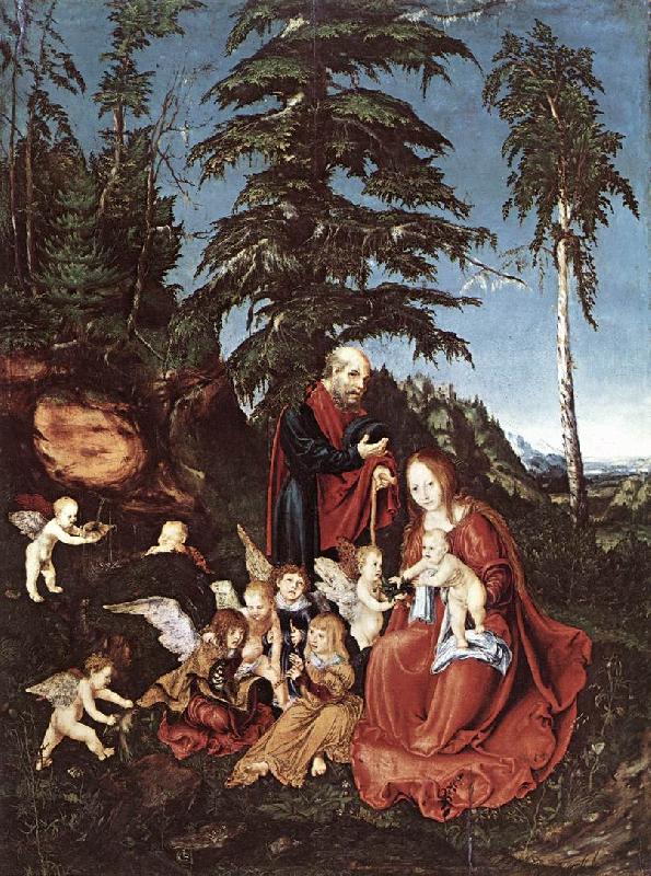 CRANACH, Lucas the Elder The Rest on the Flight into Egypt  dfg Germany oil painting art